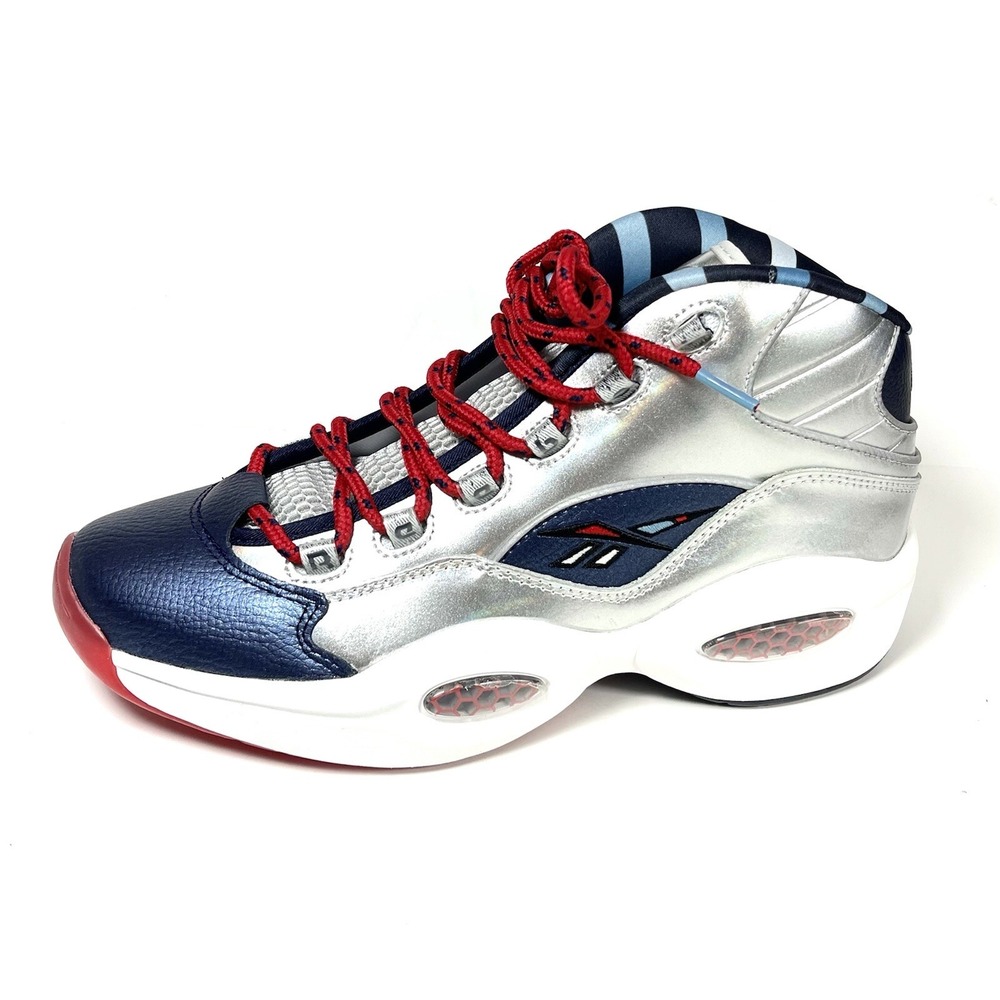 Reebok Classic Shoes Mens 9.5 Question Mid Iverson x Harden OG Meets OG Silver